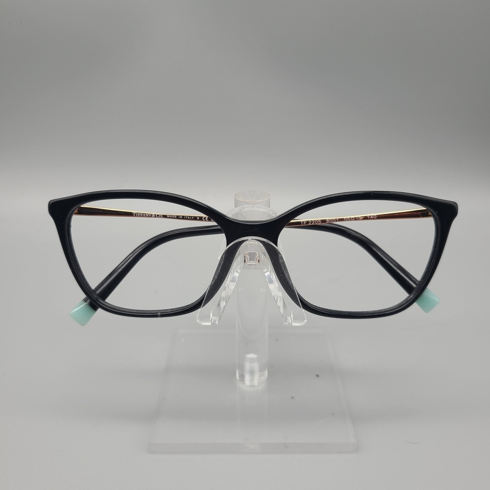 Tiffany & Co TF 2205 8001 Black Rose Gold Cat Eye Eyeglass Frames 55-15-140